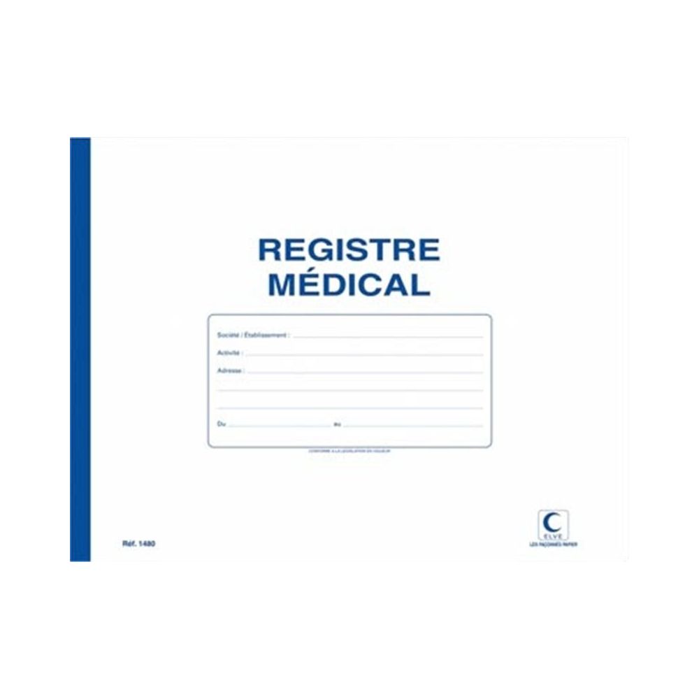 Registre médical ELVE - 32 x 24cm - 40 pages