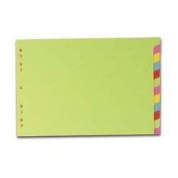 Intercalaires carte A4 Italienne - 160g - 12 touches Couleur