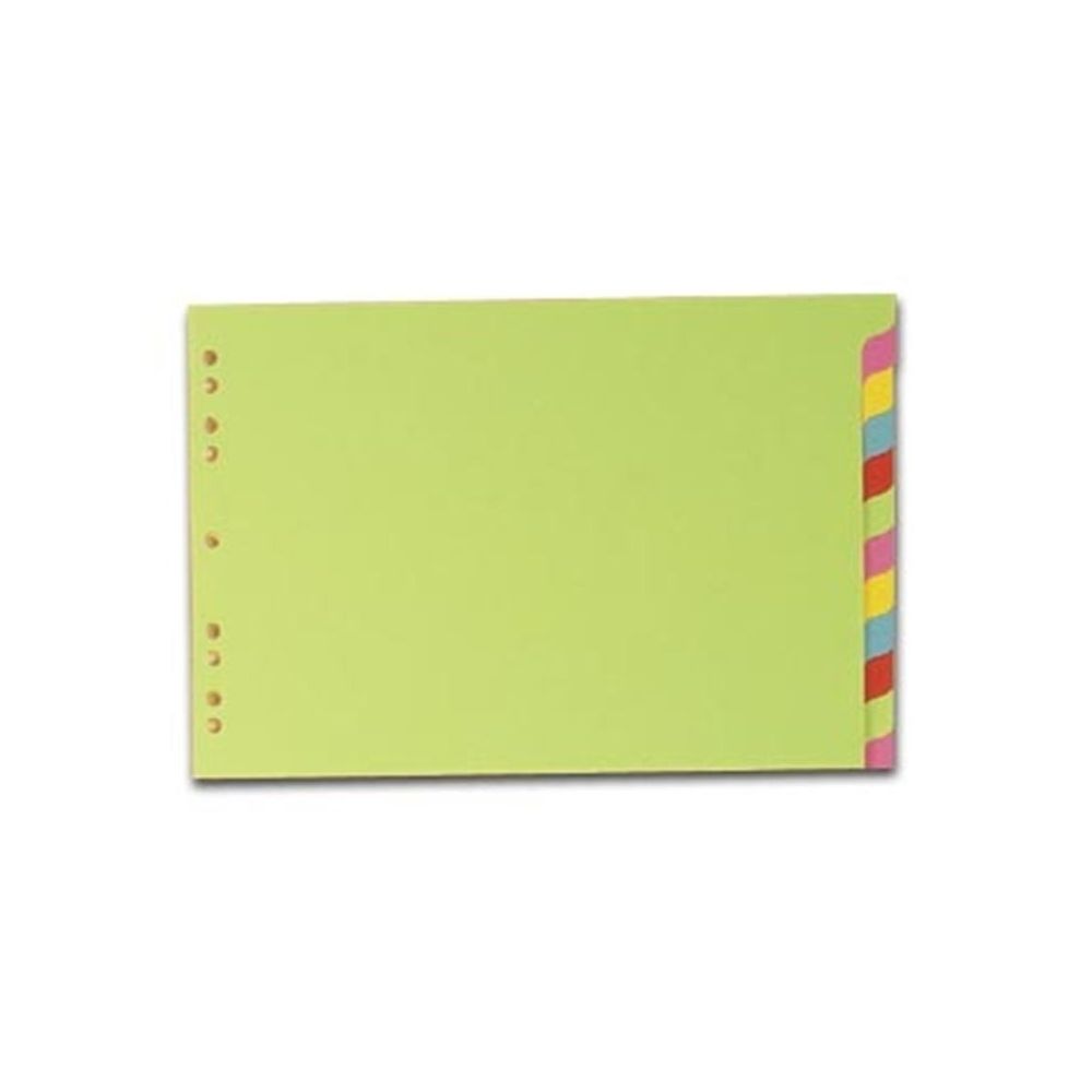 Intercalaires carte A4 Italienne - 160g - 12 touches Couleur**