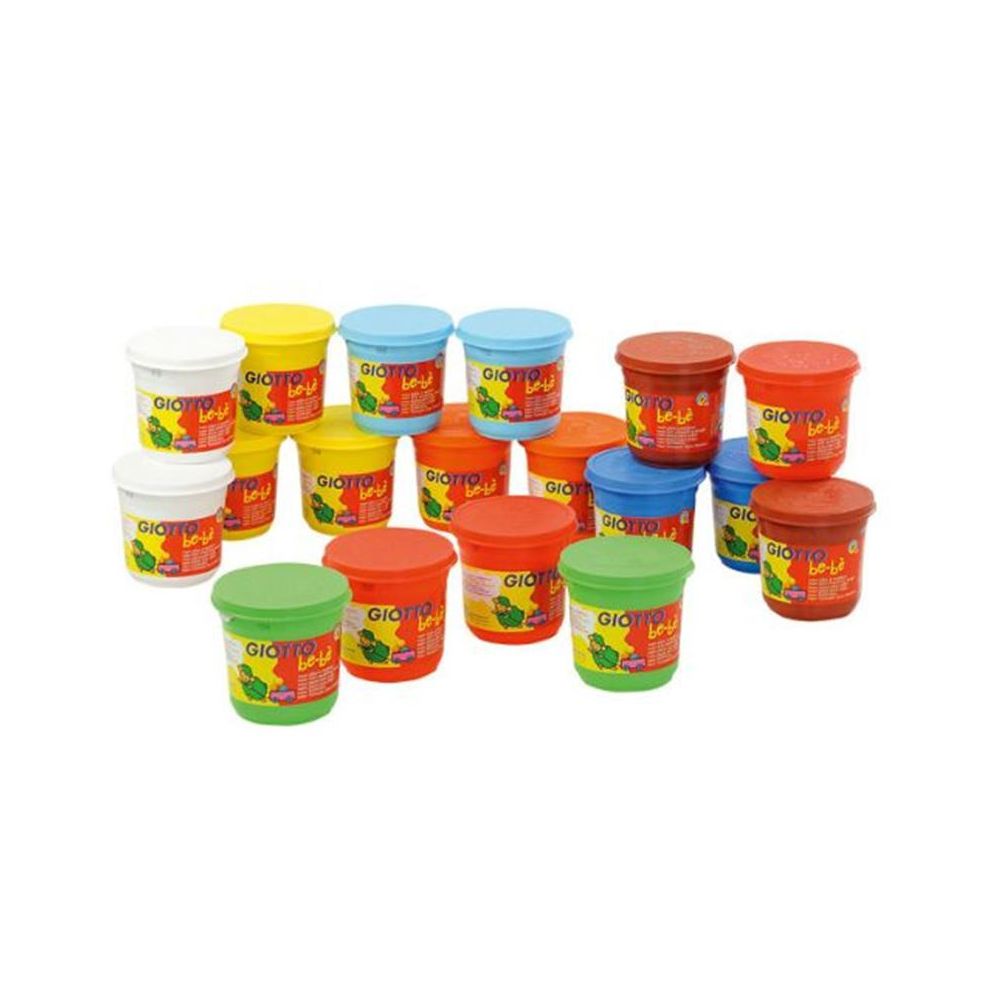 Pate à modeler GIOTTO Bébé - 18 pots de 220g - Coul. assorties