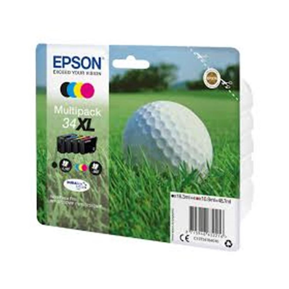 Cart EPSON - N°34XL - Golf - Pack noir+couleurs - WF-3720/3725