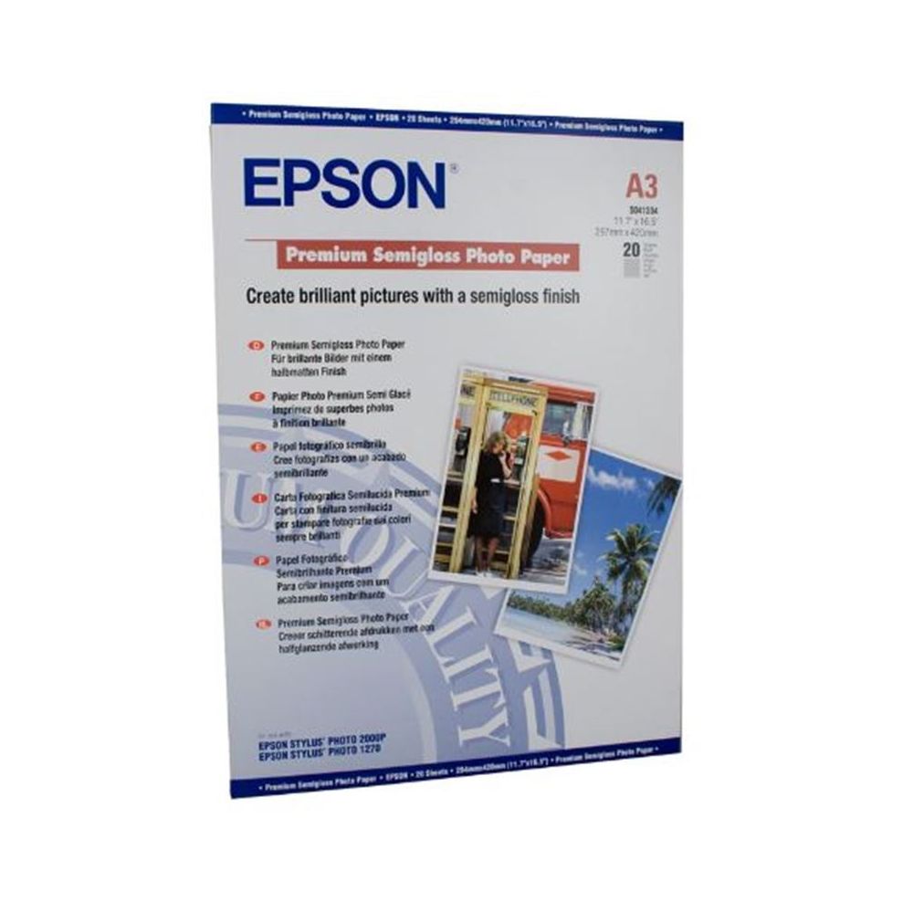 Papier d'impression Epson Papier Photo Glossy - A3 - 20 Feuilles