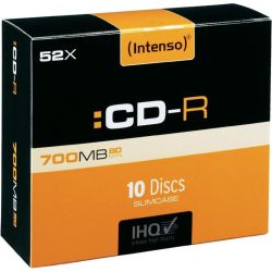 CD-R INTENSO 52X - 700 Mo - Slim Case (unité)
