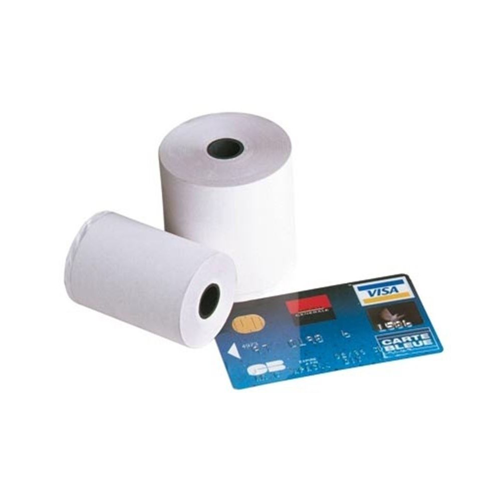Rouleau papier carte bancaire - Bobine thermique pour cartes bleues