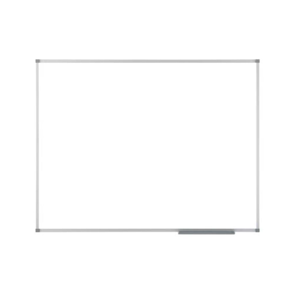 Tableau blanc 100 x 150 cm émaillé magnétique - Cadre alu + auget
