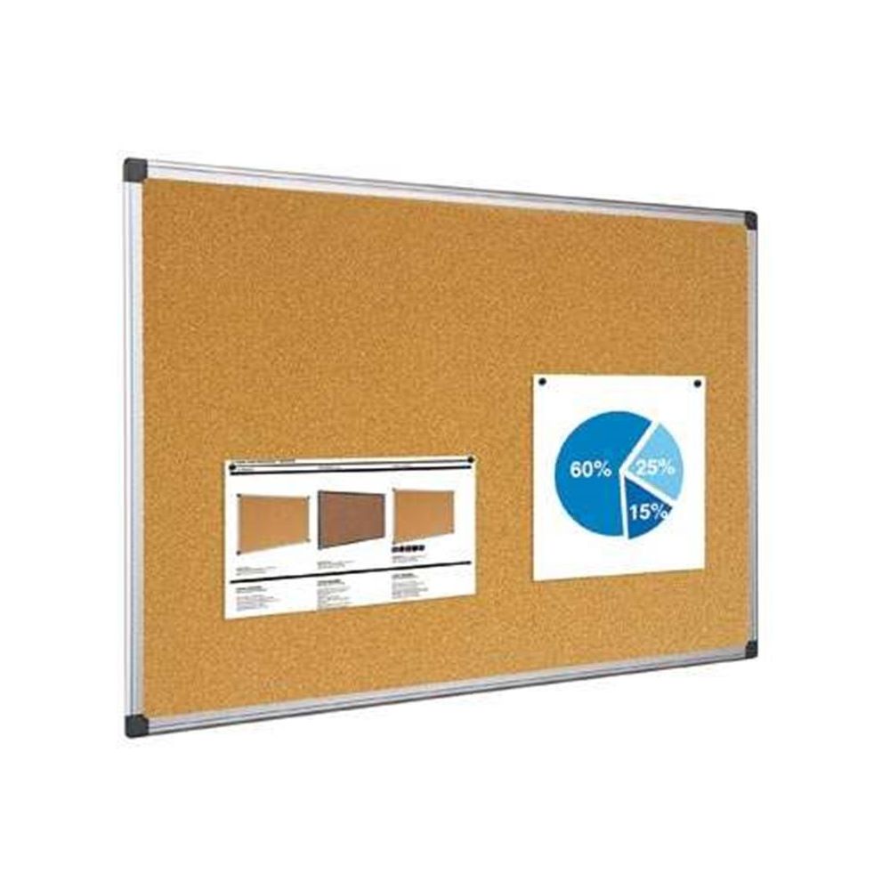 Q-CONNECT tableau en liège avec cadre en bois 60 x 40 cm