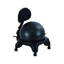 Chaise assis sur ballon avec dossier réglable - Noir