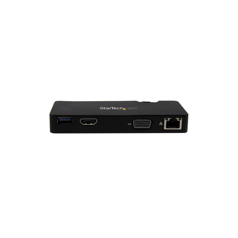 StarTech.com Mini station d'accueil USB 3.0 universelle pour ordinateur  portable avec HDMI ou VGA, Gigabit Ethernet, USB 3.0
