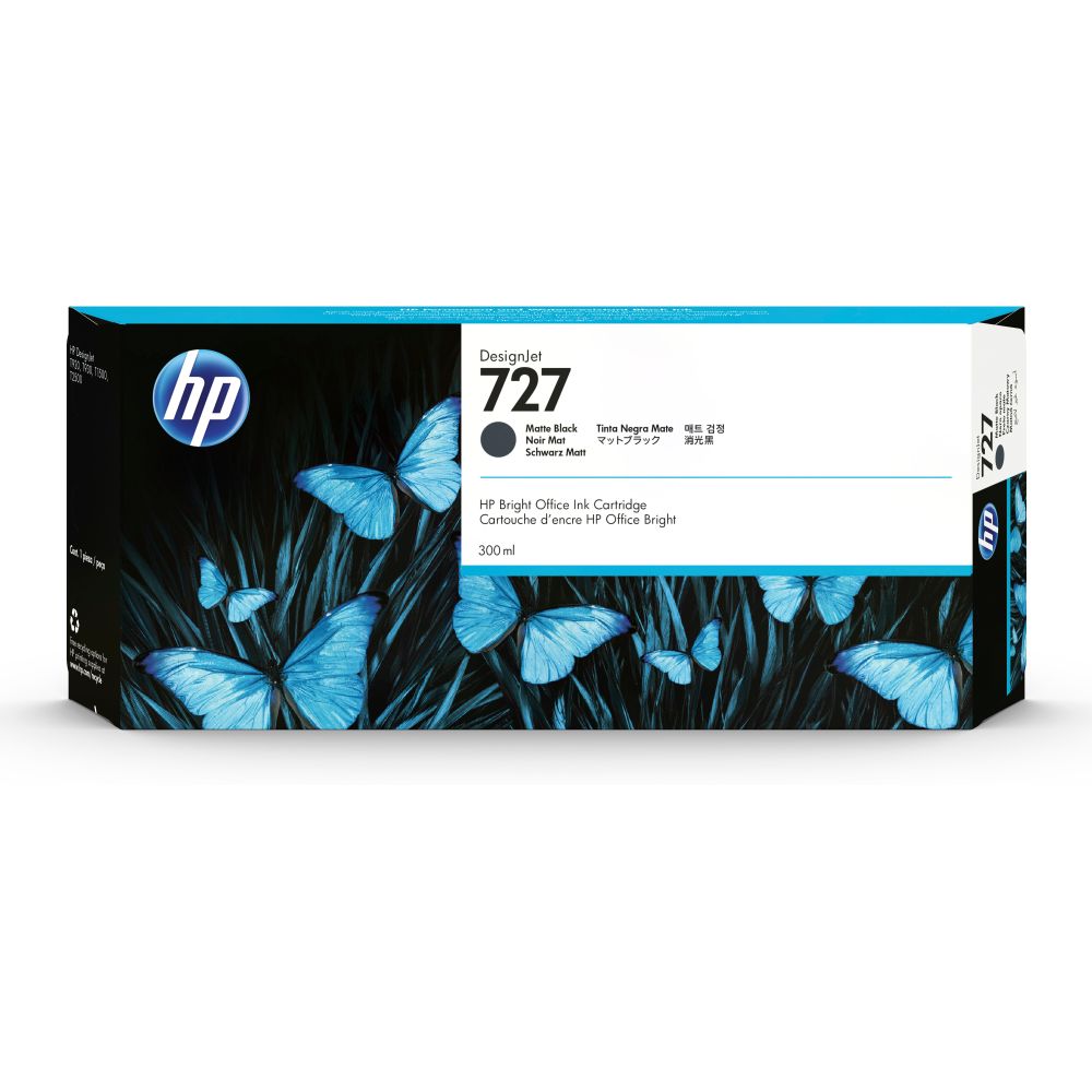 HP 727 cartouche d'encre DesignJet noire mate, 300 ml