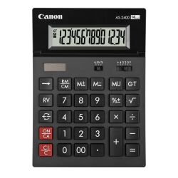 Calculatrice Bureau 14 chif. CANON AS-2400 14x20 cm Sol/Pile