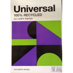 Rame A4 -  80g - Blanc UNIVERSAL 100% recyclé (500 feuilles) 160CIE