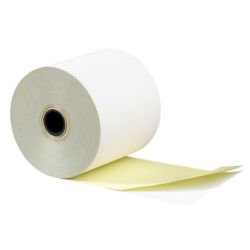 Rouleau papier 2 plis autocopiant blanc/jaune (dim: 57 x 70 x 12