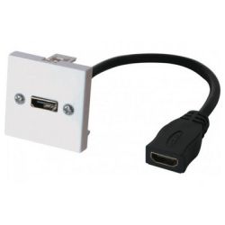 Plastron adaptateur HDMI F/F 10cm - 45x45