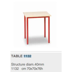 Table Scolaire Bois Stratifié Hêtre 70 x 50 cm  H 64cm  T4 (CP/CE1)