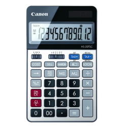 Calculatrice Bureau 12 chif. CANON HS-20TSC - 11 x 18 Sol/Pile