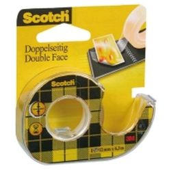 Adhesif Double Face 12mm x 6.3m SCOTCH avec Dévidoir