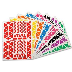 Gommettes géométriques triangles - 10 feuilles (paquet 1 200 unités)