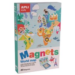 Magnets World Map APLI (40 magnets) - 16494