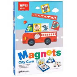 Magnets City Cars - Jeu d association APLI (25 magnets) - 16863