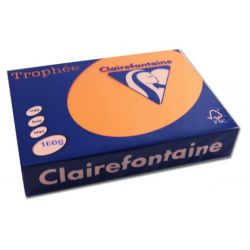 Rame A4 - 160g - Orange CLAIREFONTAINE (250 f.) - Ref: 1765