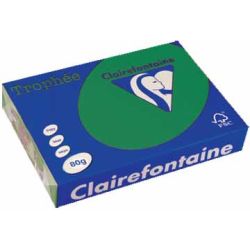 Rame A4 -  80g - Vert Sapin - CLAIREFONTAINE (500 f.) Ref:1783