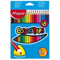 Crayon Couleur MAPED Color Peps - Triangulaire - Pochette 18 couleurs