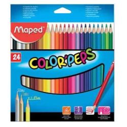 Crayon Couleur MAPED Color Peps - Triangulaire - Pochette 24 couleurs