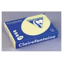 Rame A4 -  80g - Jaune Pastel Canari - CLAIREFONTAINE (500 f.) 1977
