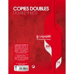 Copies Doubles 70gr 17x22cm Séyès Non Perf -200 pages CLAIREFONT.**