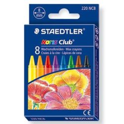Crayon Cire STAEDTLER Noris Club - Brillant - Rond - 8 COULEURS