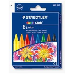 Crayon Cire STAEDTLER Noris Club - Jumbo - Rond - 8 COULEURS