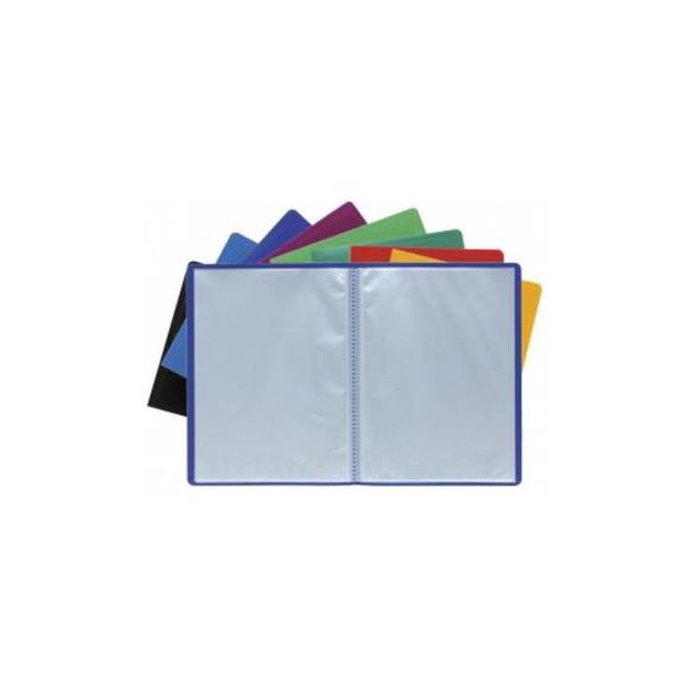 Protege Document PVC - Format A4 - 100 vues - ROUGE