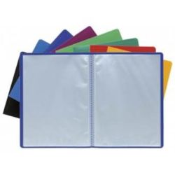 Protege Document PVC - Format A4 - 100 vues - BLEU - EXACOMPTA