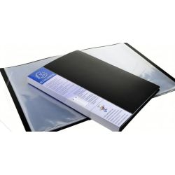 Protege Document PVC Rigide - Format A4 - 60 vues - NOIR - EXACOMPTA