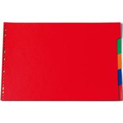 Intercalaires carte A3 Italienne 5 touches 225g Couleur