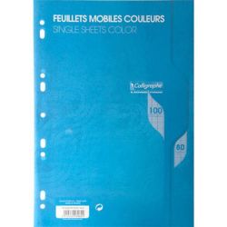 Feuillets mobiles - 80gr - A4 - Séyès - 100 pages BLEU CLAIREFONTAINE