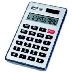 Calculatrice de poche 10 chif. ATIVA AT810 - 7 x 12cm - Sol./Pile