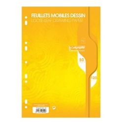 Feuillets mobiles dessin uni - 120g - A4 - 80 pages CLAIREFONTAINE