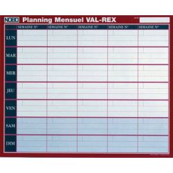 Planning mensuel perpétuel NOBO Val-Rex - 61 x 49.5 cm NSFP