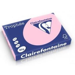 Rame A3 -  80g - Rose Pastel CLAIREFONTAINE (500 f.) - Ref: 1888