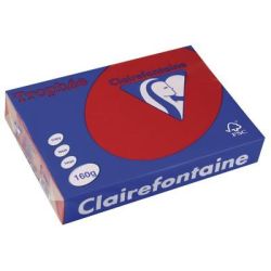 Rame A4 - 160g - Rouge Groseille CLAIREFONTAINE (250 f.) - Ref:1016