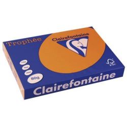 Rame A3 -  80g - Orange Vif  - CLAIREFONTAINE (500 f.) - Ref:1762