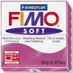 Pate à modeler FIMO SOFT FRAMBOISE N°22- 56 g