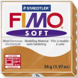 Pate à modeler FIMO SOFT COGNAC N°76- 56 g