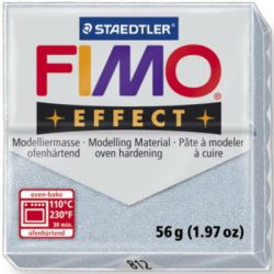 Pate à modeler FIMO EFFECT ARGENT PAILLETE N°812- 56 g
