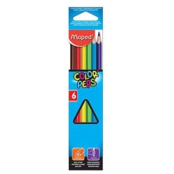 Crayon Couleur MAPED Color Peps - Triangulaire - Pochette  6 couleurs