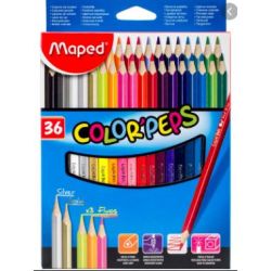 Crayon Couleur MAPED Color Peps - Triangulaire - Pochette 36 couleurs