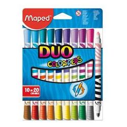 Feutre Couleur MAPED Color'Peps Duo Lavable - Moyen - 10 COULEURS