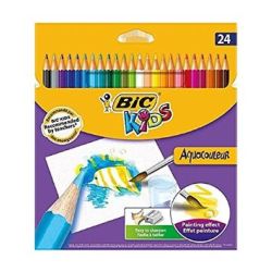 Crayon Couleur BIC KIDS AQUACOULEUR - Pochette de 24 couleurs