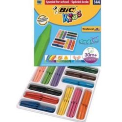 Crayon Cire BIC KIDS PLASTIDECOR Triangle - ClassPack de 144 COULEURS